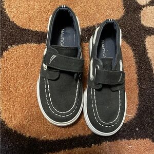 Nautica Kids Black Boat Shoes